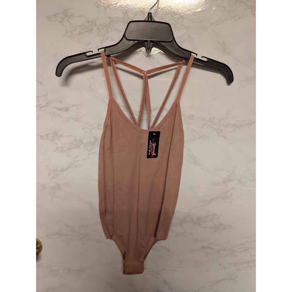 Youmita Shapewear Snap crotch Small/Medium bodysuit Wood Rose Lingerie Ribbed - Picture 3 of 7